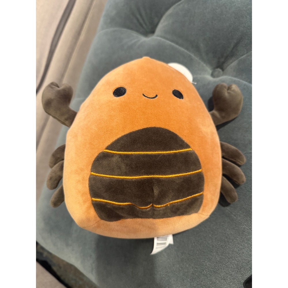 Squishmallows‎ Bolivar the Horseshoe Crab 8 Inch Orange Brown Plush Toy NWT